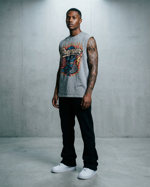 NEW PREMIER SKULL SLEEVELESS TEE