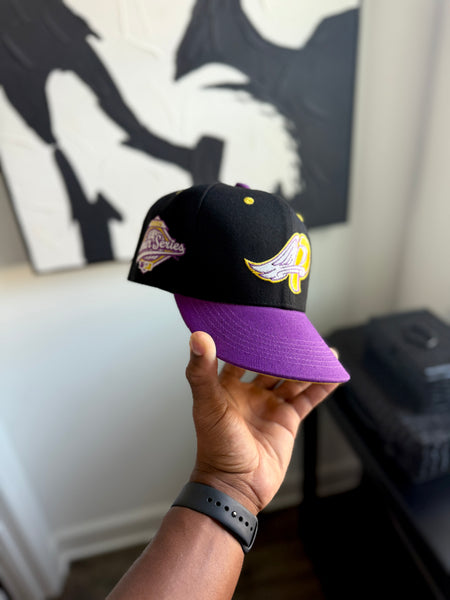 BLACK “Los Angeles” PREMIER® ANGELS 6 PANEL SNAPBACK