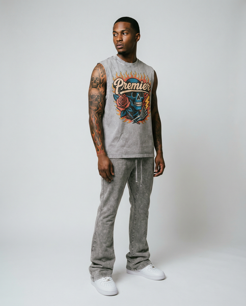 NEW PREMIER SKULL SLEEVELESS TEE