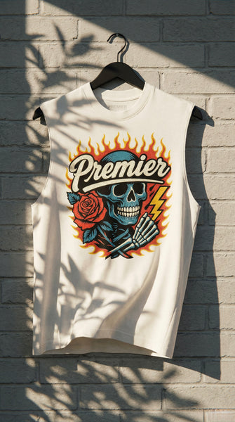 NEW PREMIER SKULL SLEEVELESS TEE