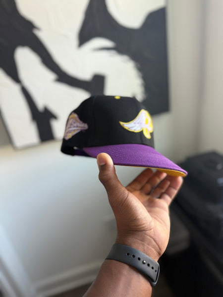 BLACK “Los Angeles” PREMIER® ANGELS 6 PANEL SNAPBACK