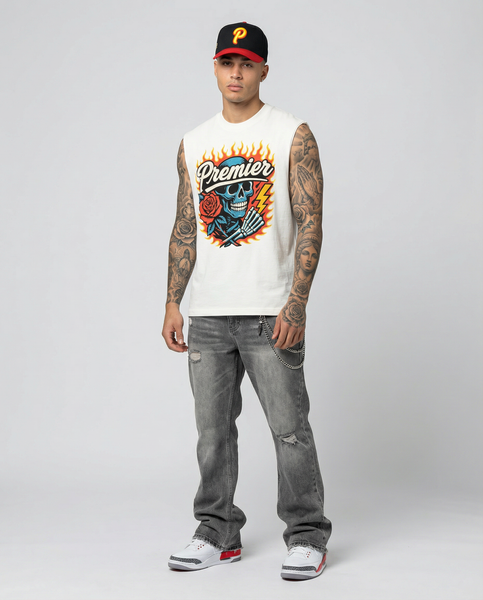 NEW PREMIER SKULL SLEEVELESS TEE