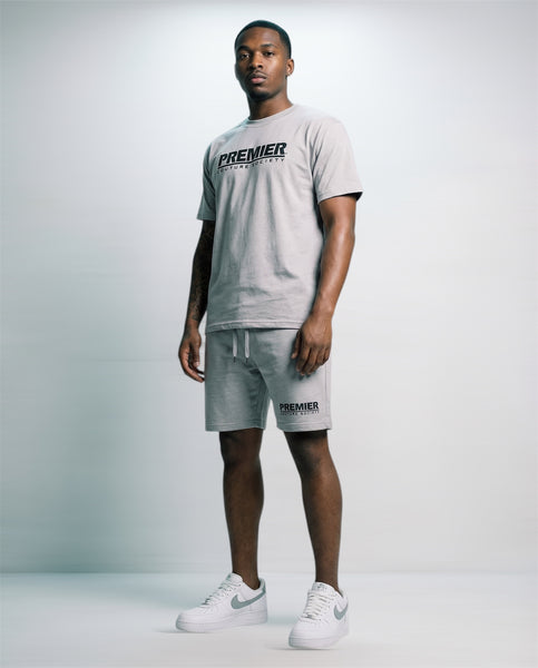 PREMIER® 3D PRINTED GREY SWEATSHORTS