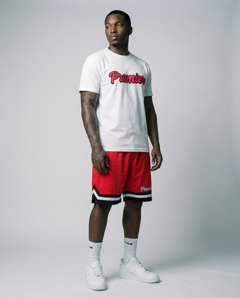 WHITE/RED PREMIER® T-SHIRT