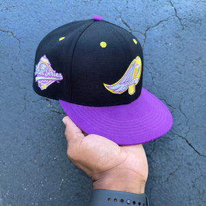 BLACK “Los Angeles” PREMIER® ANGELS 6 PANEL SNAPBACK