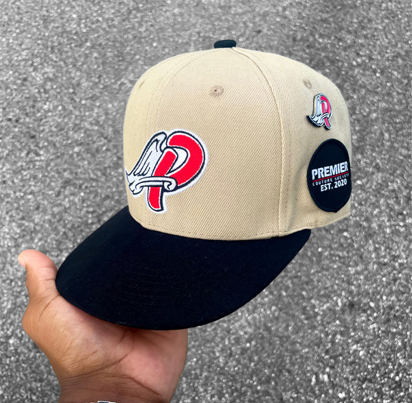 “Khaki” PREMIER® ANGELS 6 PANEL SNAPBACK